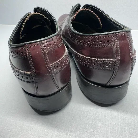 Men's Florsheim Imperial Kenmoor Longwing Oxfords Dress Shoes SZ 7.5 D Burgundy - Picture 4 of 16